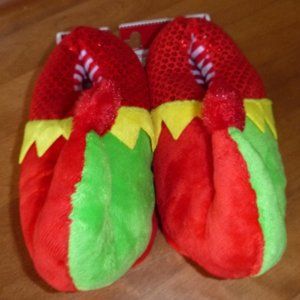 Toddler Boys Girls Elf Jester Slippers House Shoes Christmas Size 9/10 11/12 NWT